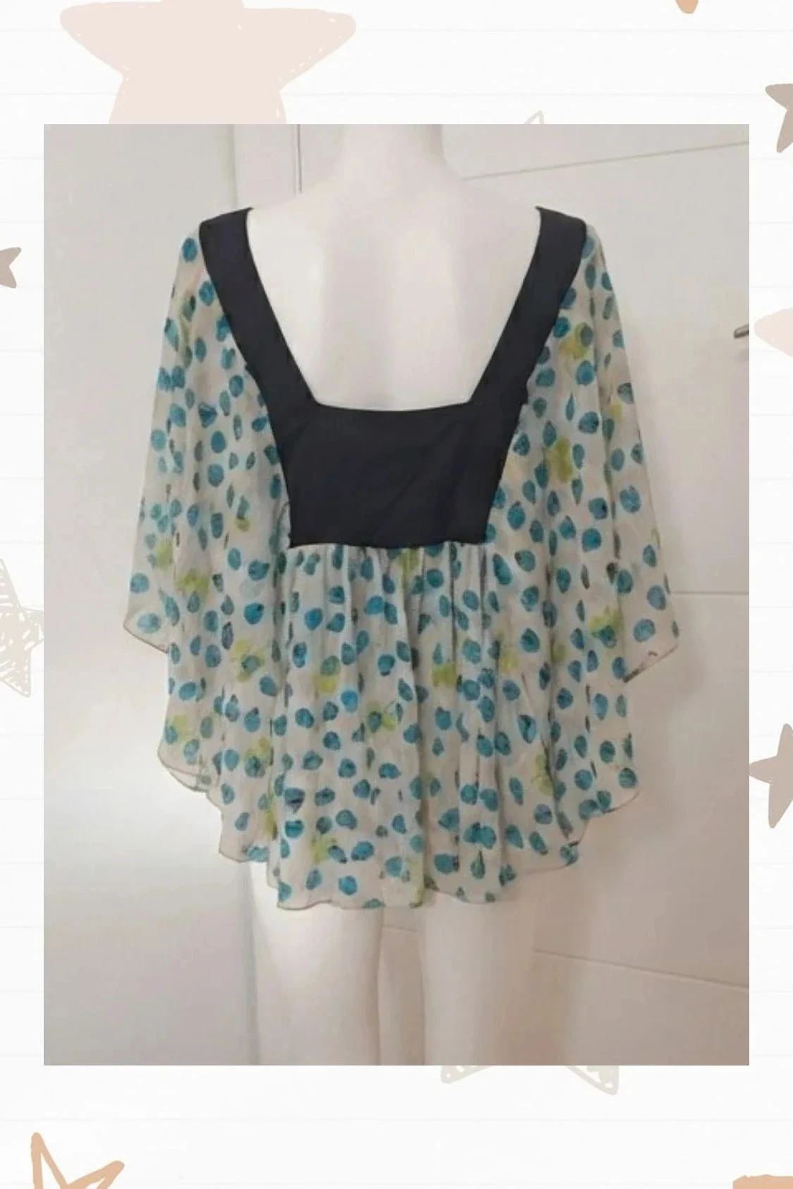 Blusa fluida con estampado F&B - Talla L